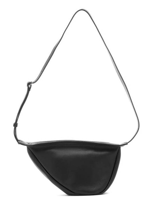 Small Slouchy Banana Bag in Leather Black - THE ROW - BALAAN 1