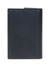 Saffiano Triangular Logo Flap Card Wallet Black - PRADA - BALAAN 5