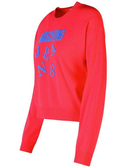 Moschino Jeans Fuchsia Viscose Blend Sweater - MOSCHINO - BALAAN 2