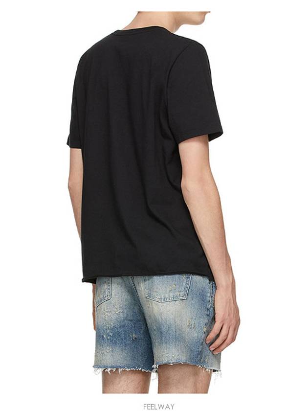 Paris Sunset Short Sleeve T-Shirt Black - SAINT LAURENT - BALAAN 5