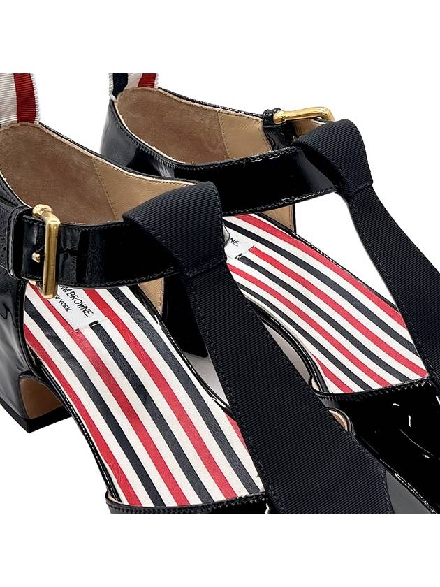 Soft Patent Leather Heel Tie Tom John FFF130A 00216 001 - THOM BROWNE - BALAAN 8