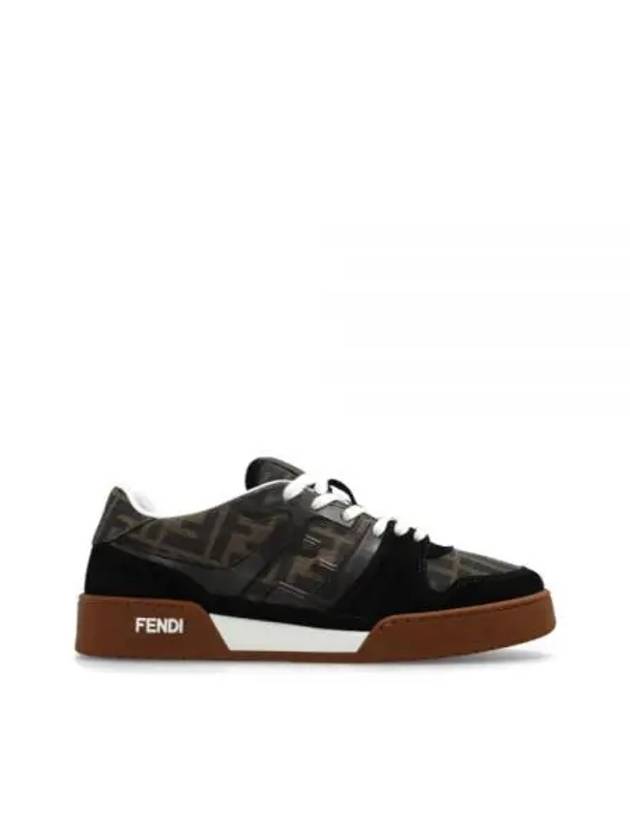 Match Canvas Low-Top With Black Suede - FENDI - BALAAN 2