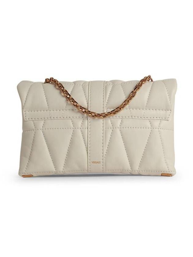 Versace 'Cleio' Small White Leather Crossbody Bag - VERSACE - BALAAN 3