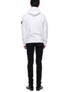 Wappen Patch Cotton Fleece Hoodie White - STONE ISLAND - BALAAN 6