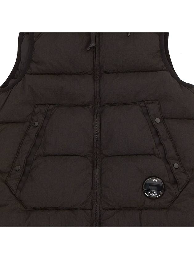 Kids U16 M.T.T.N. Detachable Hooded Down Vest Black - CP COMPANY - BALAAN 9