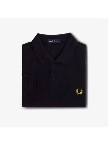 Fred Perry M6006 Long Sleeve Plain Shirt Navy Honeycomb AFPM2436006 W75 - FRED PERRY - BALAAN 1