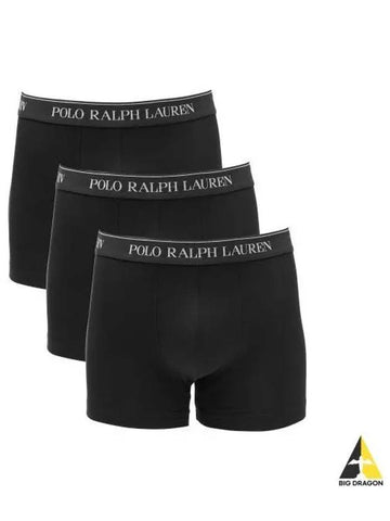 Cotton Trunks 3 Pack Black - POLO RALPH LAUREN - BALAAN 1