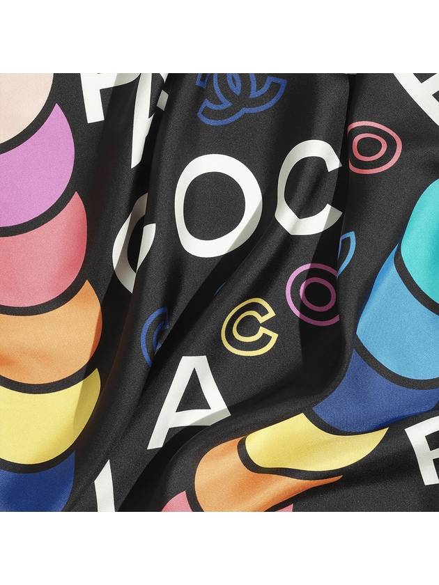 Silk Scarf Black Multicolor AA9676 B15027 NT424 - CHANEL - BALAAN 3