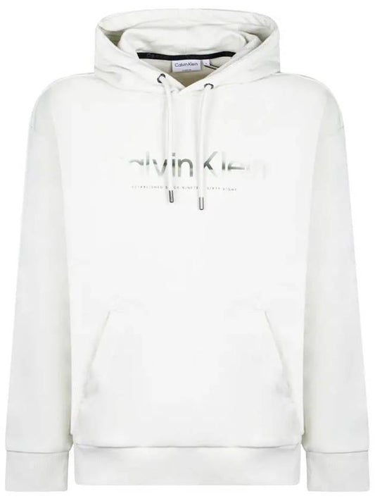 Logo Print Hoodie White - CALVIN KLEIN - BALAAN 2