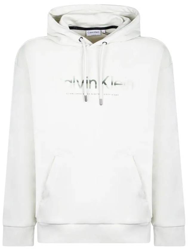 Logo Print Hoodie White - CALVIN KLEIN - BALAAN 3