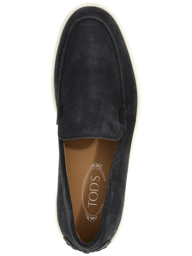 Suede Slipper Loafers Dark Grey - TOD'S - BALAAN 5