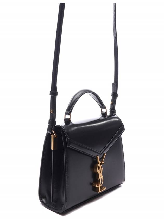 Box Cassandre Mini Top Leather Tote Bag Black - SAINT LAURENT - BALAAN 4