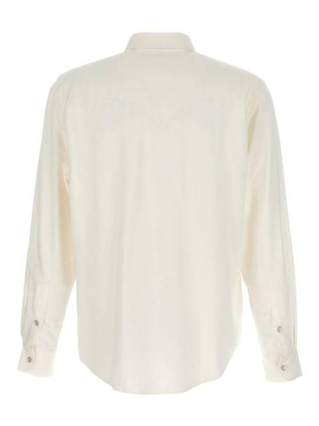 Men's Western Long Sleeve Shirt Ivory - AMI - BALAAN 3