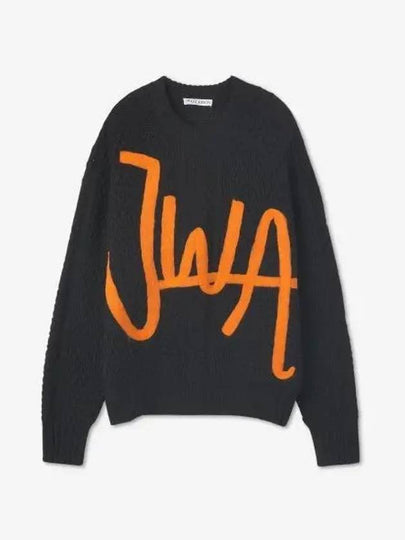 Logo Cable Knit Top Black - JW ANDERSON - BALAAN 2