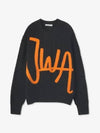 Logo Cable Knit Top Black - JW ANDERSON - BALAAN 2