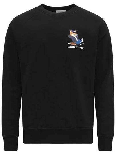 Dressed Fox Print Clean Sweatshirt Black - MAISON KITSUNE - BALAAN 2