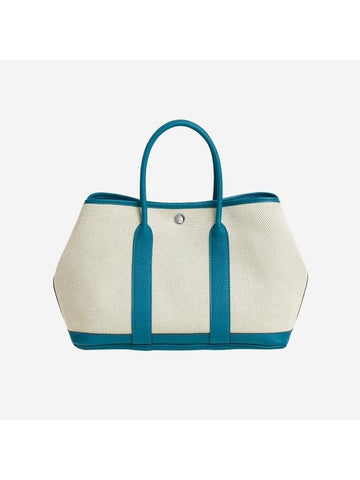 Garden Party 30 Tote Bag Blue - HERMES - BALAAN 1