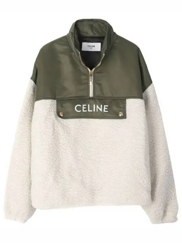 Cashmere Shearling Jacket Women Long Sleeve T Shirt - CELINE - BALAAN 1