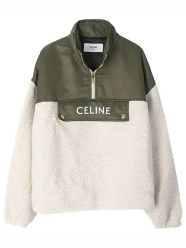 Cashmere Shearling Jacket Long Sleeve T shirt - CELINE - BALAAN 1