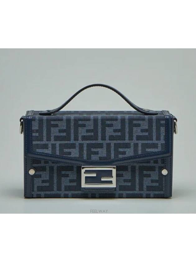 Baguette Soft Trunk Cross Bag Blue - FENDI - BALAAN 2