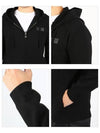 VLTN Logo Patch Cashmere Zip-up Hoodie Black - VALENTINO - BALAAN 4