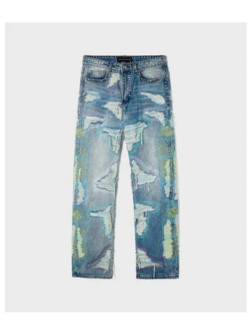 M MULTICOLOR STUD DISTRESSED DENIM MULTI - WHO DECIDES WAR - BALAAN 1