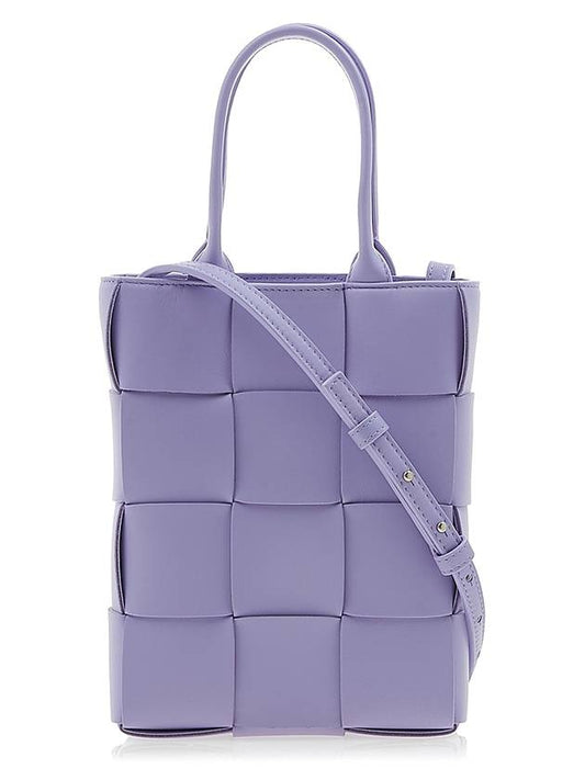 Small Cassette Tote Bag Purple - BOTTEGA VENETA - BALAAN.