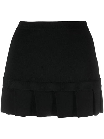 short skirt OWHL033F23KNI0011010 BLACK - OFF WHITE - BALAAN 2