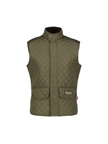 Logo Quilted Vest Khaki - BELSTAFF - BALAAN 1