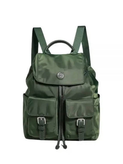 Virginia Flap Nylon Backpack Green - TORY BURCH - BALAAN 2