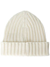 Extra Fine Merino Wool Logo Beanie White - CP COMPANY - BALAAN 3