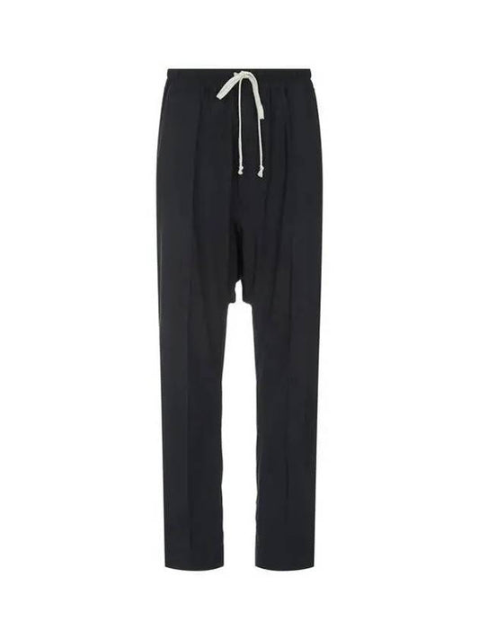 MEN String Banding Wool Baggy Pants Black - RICK OWENS - BALAAN 1