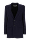 2 Button Blazer Jacket Nautic Blue - AMI - BALAAN 1