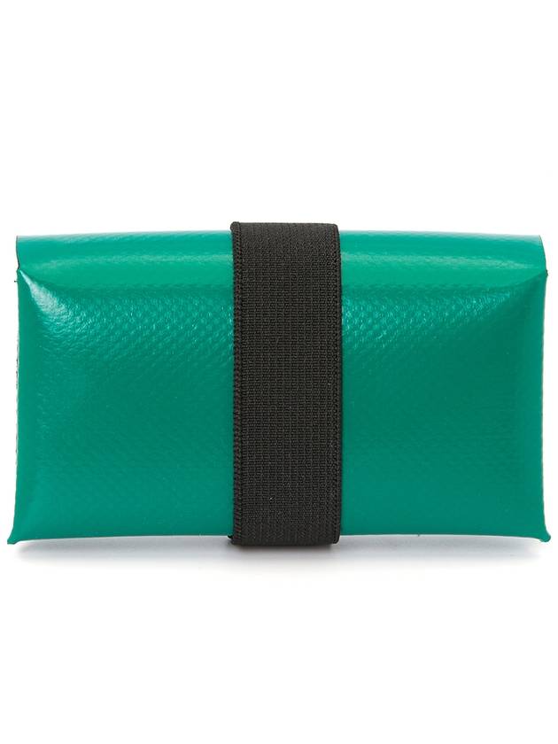 White Logo Banded Coin Card Wallet Green - MARNI - BALAAN 3