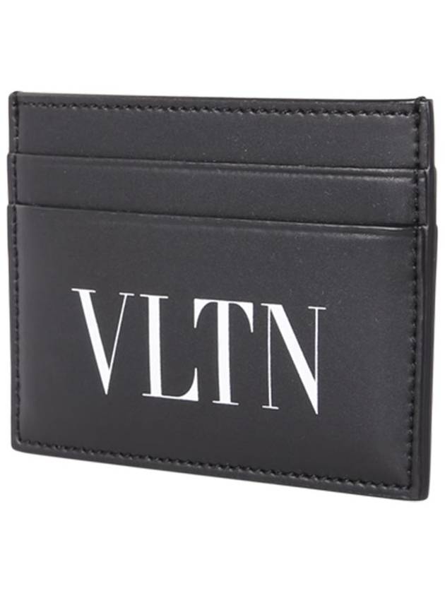 VLTN Logo Two-Tier Card Wallet Black - VALENTINO - BALAAN 4