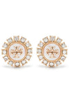 Kira Crystal Stud Earrings Gold Crystal - TORY BURCH - BALAAN 1