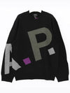 Pull Logo All Over Knit Top Black - A.P.C. - BALAAN 3