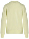 Fox Head Patch Knit Wool Cardigan Light Yellow - MAISON KITSUNE - BALAAN 4