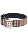 Check Reversible Wide TB Leather Belt Beige - BURBERRY - BALAAN 4