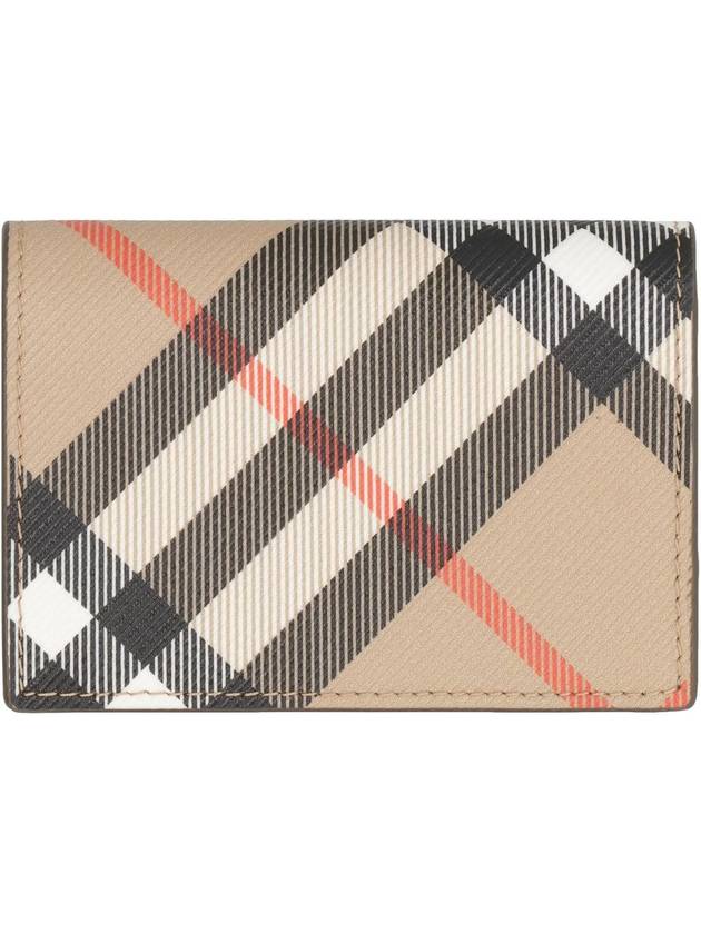 Check Folding Card Wallet Beige - BURBERRY - BALAAN 4