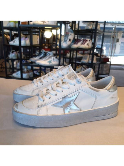 Stardan Silver Tab Low Top Sneakers White - GOLDEN GOOSE - BALAAN 2