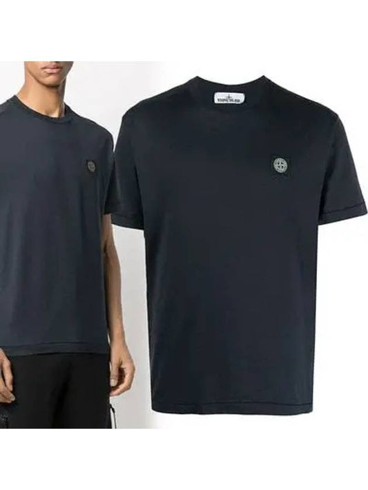 Wappen Logo Patch Short Sleeve T-Shirt Navy - STONE ISLAND - BALAAN 2