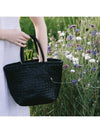 Grace Small Leather Basket Tote Bag Black - DRAGON DIFFUSION - BALAAN 10