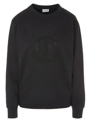 8G00040 899TR 999 Women s Crystal Logo Sweatshirt 1126901 - MONCLER - BALAAN 1