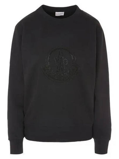 8G00040 899TR 999 Women s Crystal Logo Sweatshirt 1126901 - MONCLER - BALAAN 1