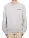 Oars Regular Crew Sweatshirt Light Grey Melange - MAISON KITSUNE - BALAAN 2