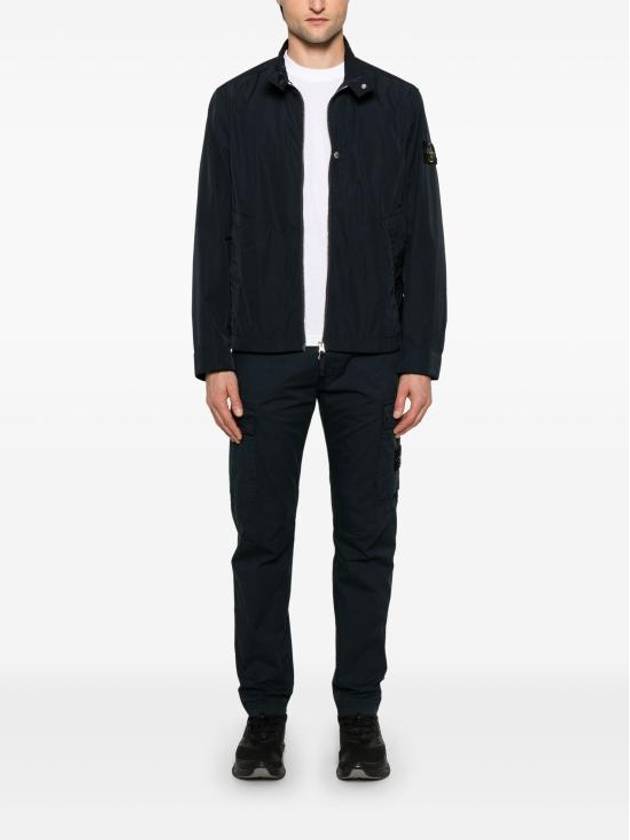 Supima Cotton Twill Stretch Straight Pants Navy - STONE ISLAND - BALAAN 3