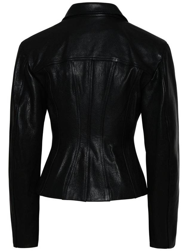 David Koma Black Leather Jacket - DAVID KOMA - BALAAN 3