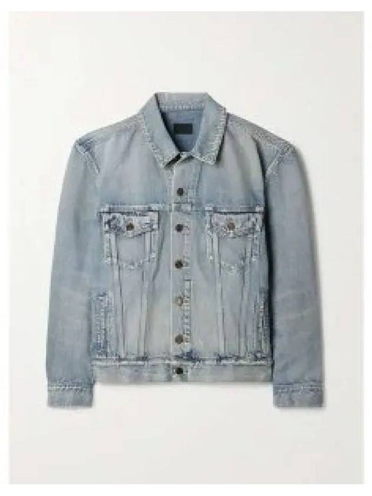 Oversized Fit Denim Jacket Sky Blue - SAINT LAURENT - BALAAN 2