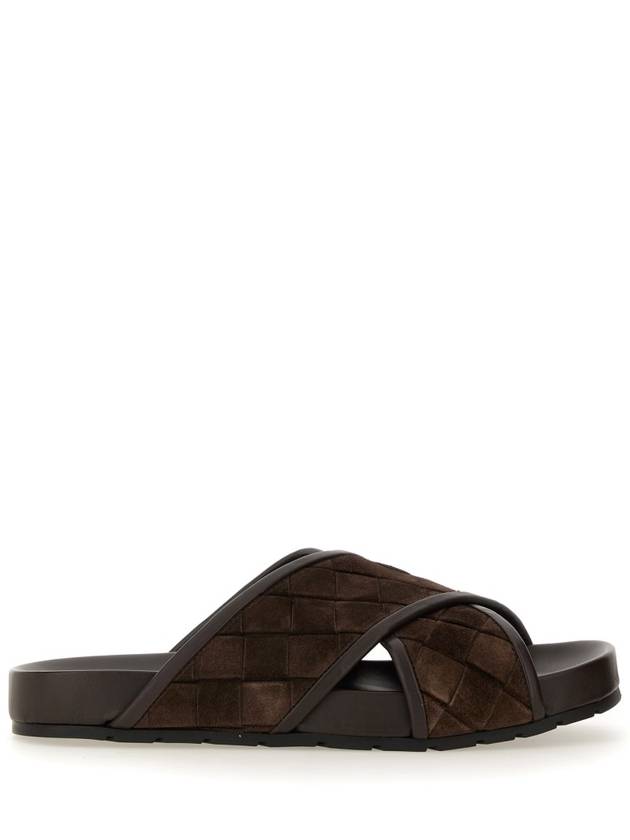 Tarik Suede Sandals Fondant - BOTTEGA VENETA - BALAAN 3